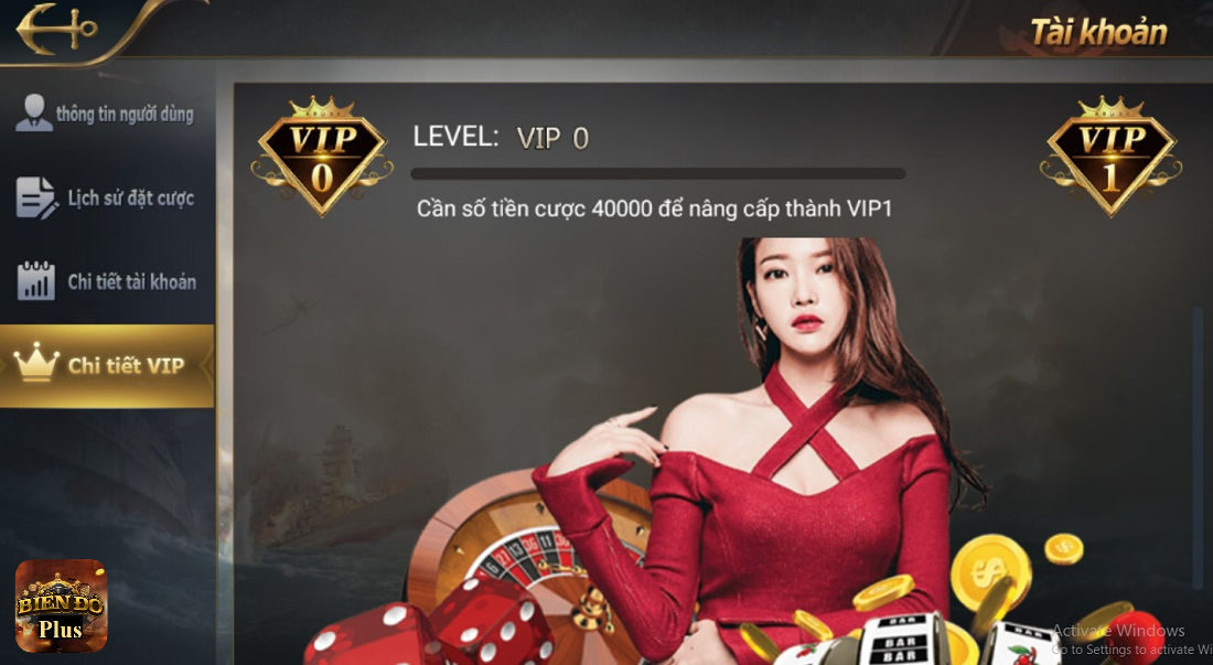 Có 9 cấp bậc VIP tại cổng game bài đổi thưởng Biendo Club