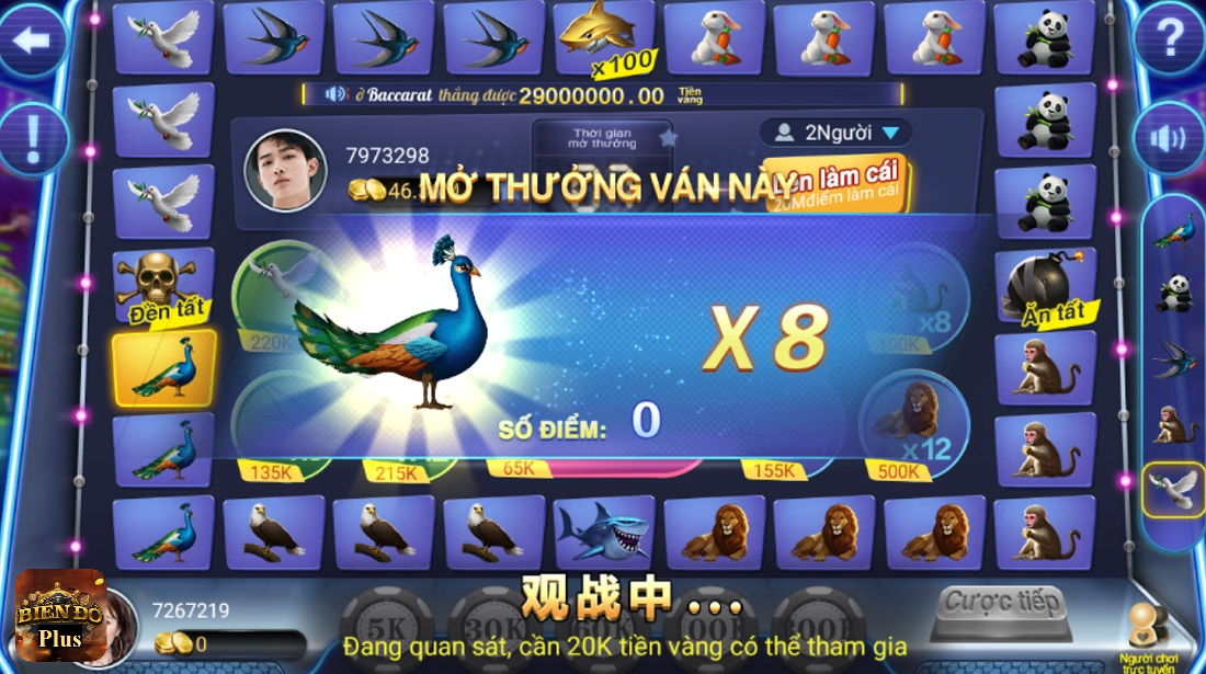 Giới hạn đỏ sẽ hạn mức tiền thưởng nhận được tại đầu game Quay Thú