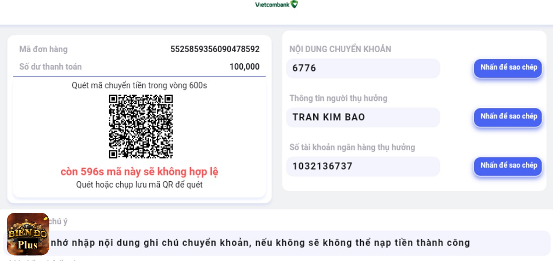 Nạp tiền qua mã QR hiện đang được nhiều người áp dụng