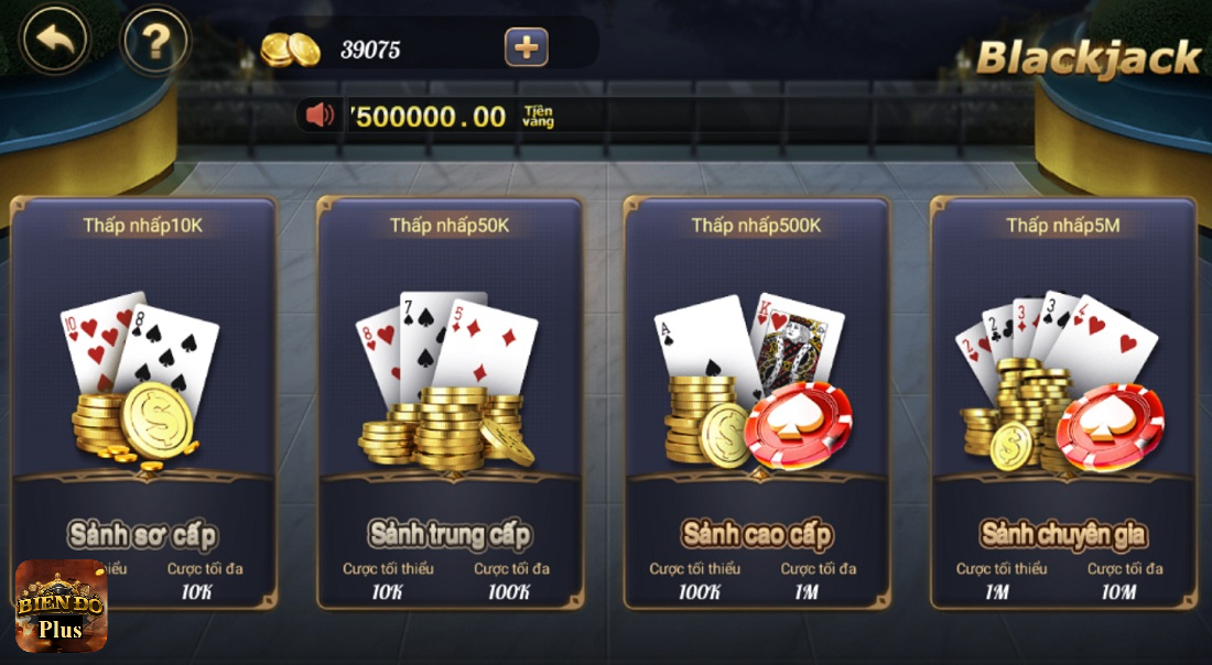 Đa dạng các sảnh cá cược Blackjack dành cho mọi đối tượng cược thủ