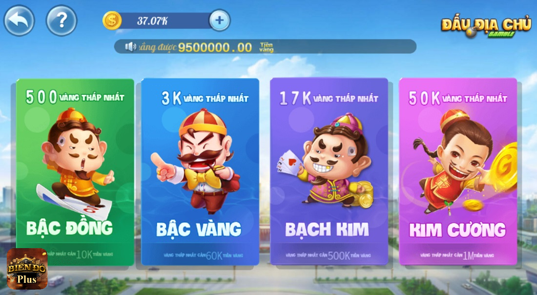 Có 4 sảnh cược Địa Chủ tại cổng game bài đổi thưởng Biendo Club