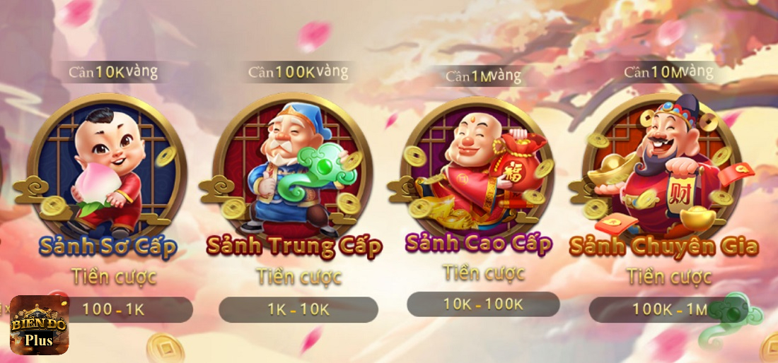 Có nhiều sảnh cược tại đầu game Thần Tài Đến cho anh em